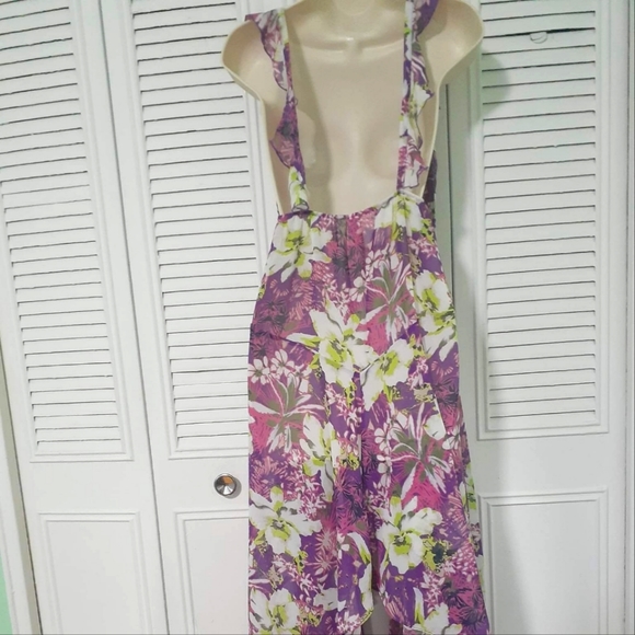 COPY - Victoria Secret Swim Floral Asymmetrical Coverup Dress flutter straps sz… - Picture 7 of 16